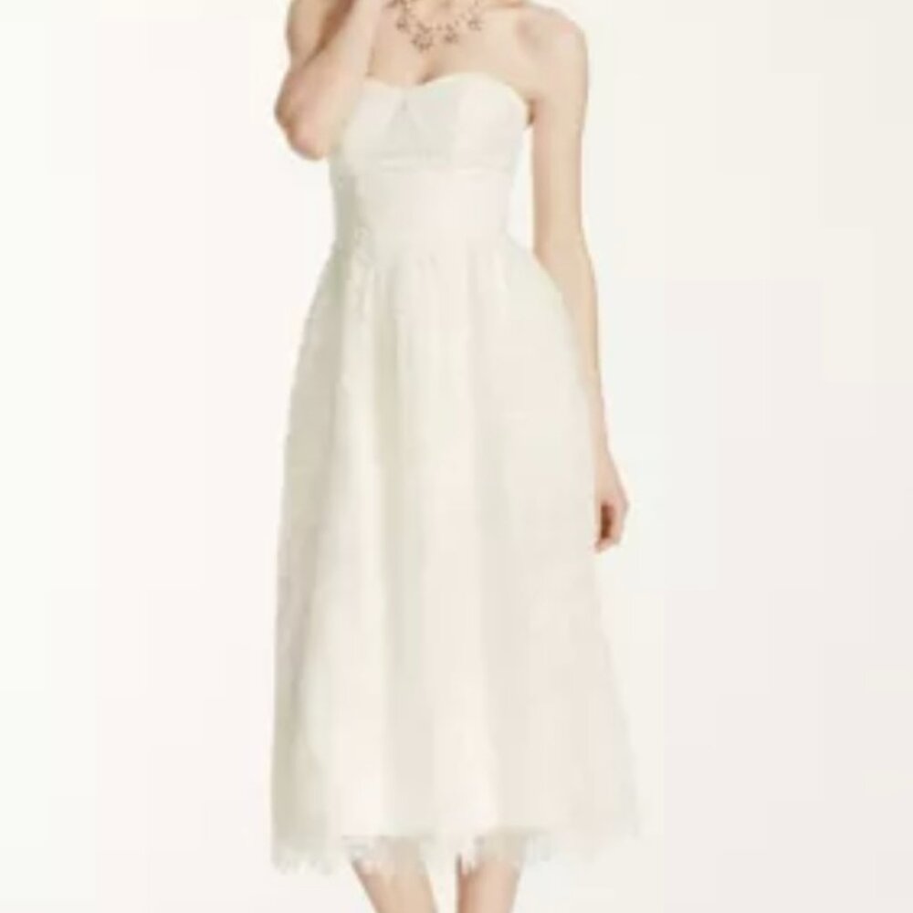 Melissa Sweet - Short Ivory Lace Wedding Dress, new with tags